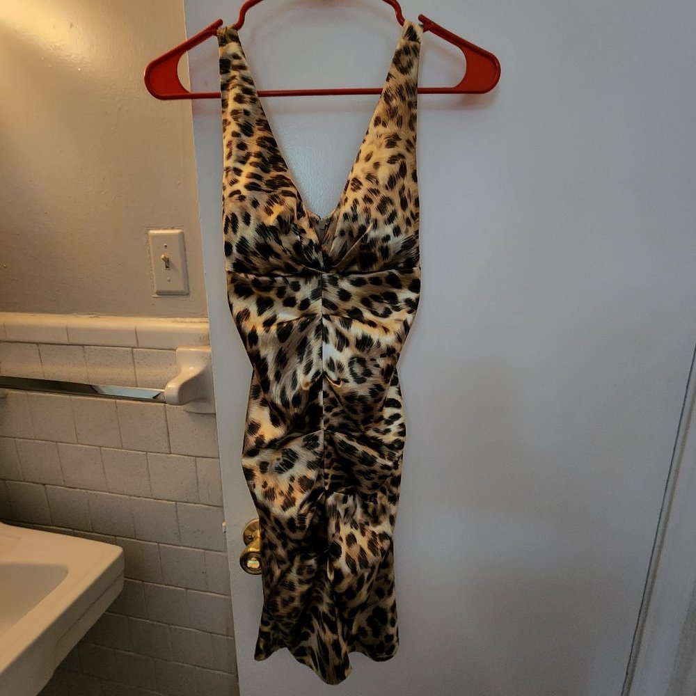 leopard party dress